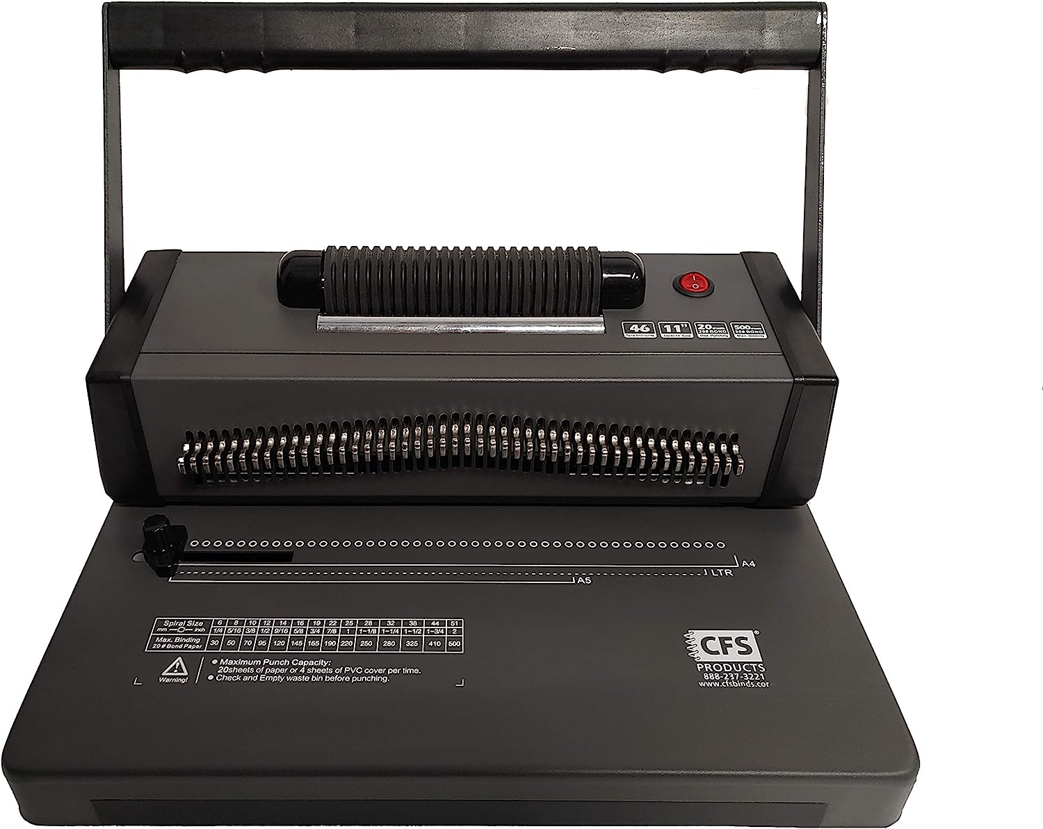 CFS Products - BetterBind Coil-It - Coil-Binding Machine with Electric Coil Inserter - Manual Binding Punch - Up to 20 Pages - 4:1 Pitch - for Personal, Home, School or Business Binding - Image 1